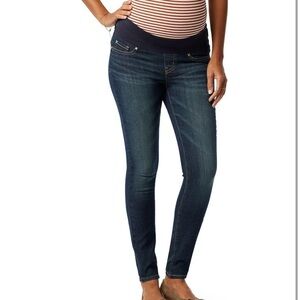 Levi Strauss Signature Gold Women's Maternity Baby Bump Skinny Jeans - Dark Blue